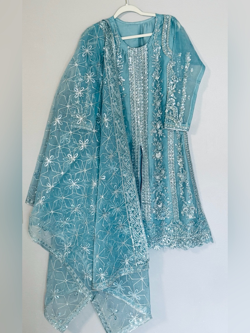 Blue Embroidered Tunic Set - Picture 2 of 2